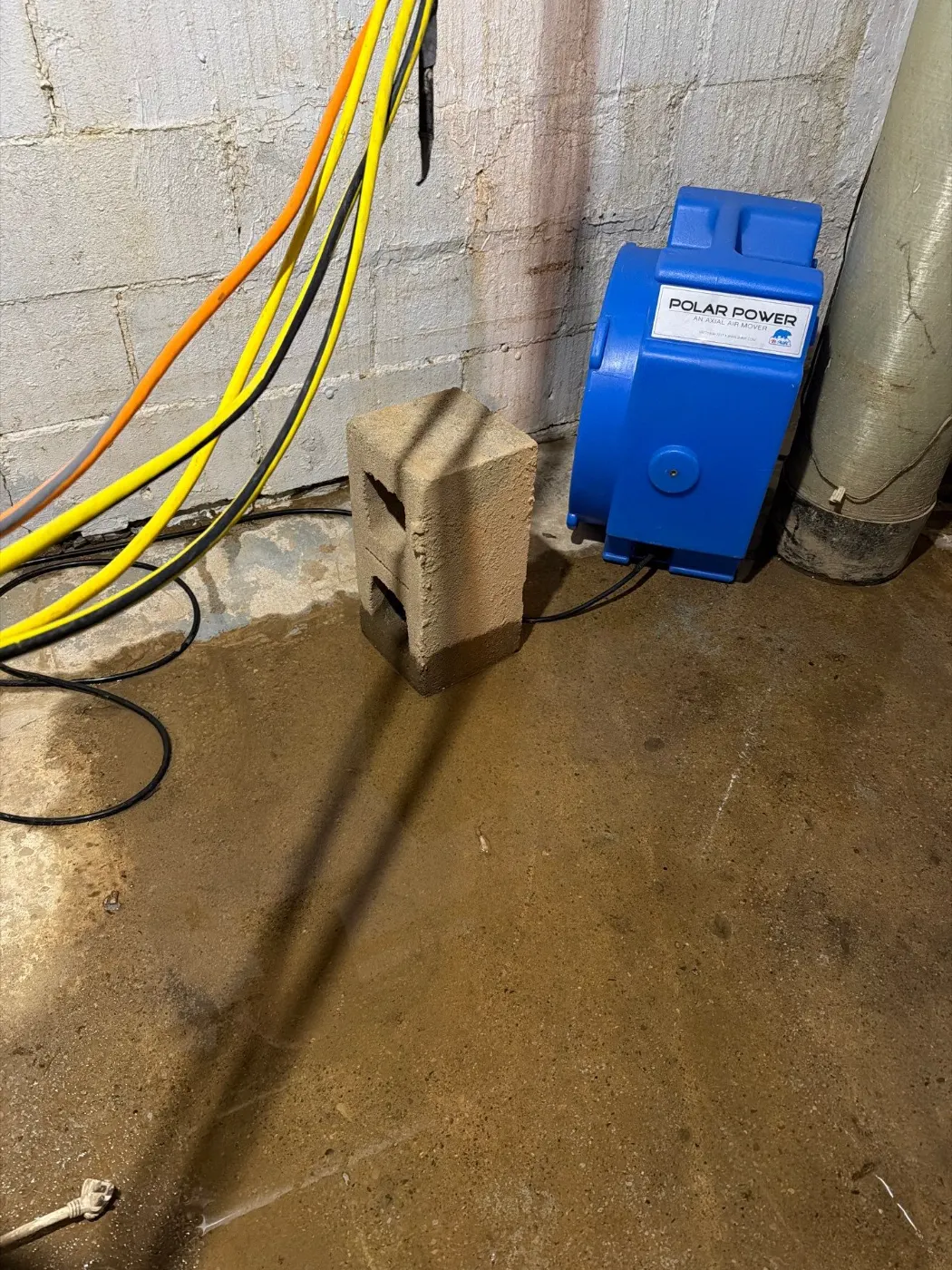 Basement water extraction in Brookhaven Indiana home